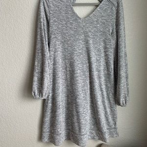 Grey gray casual sweater dress